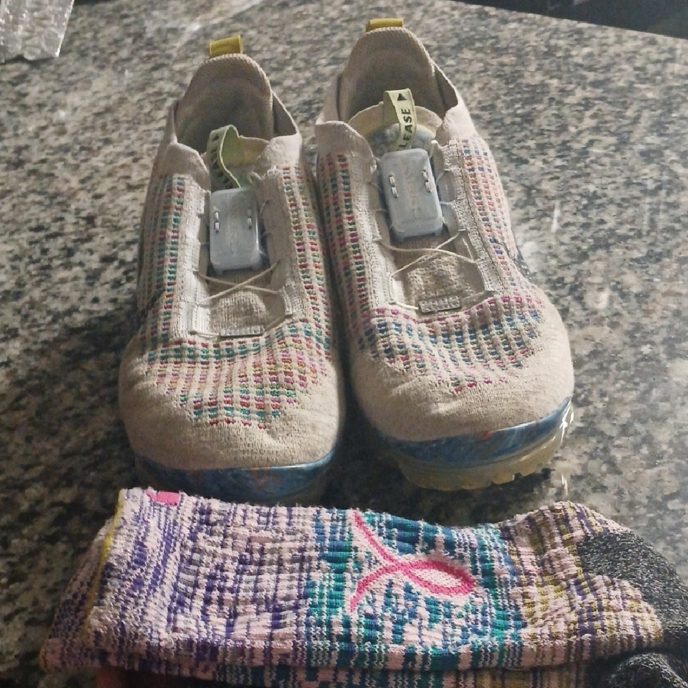 Nike Multicolor Slip-On Sneakers With Matching Socks To Go With It